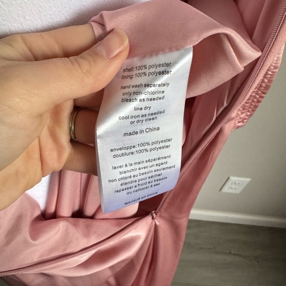 NWT White Vera Wang Ballet Pink Satin One Shoulder Bridesmaid Dress Womens 12 - Picture 8 of 9